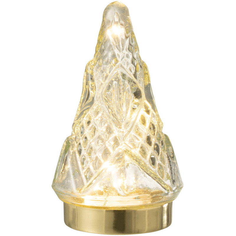 Sapin de Noël lumineux Led 15 cm en Verre Transparent - 1