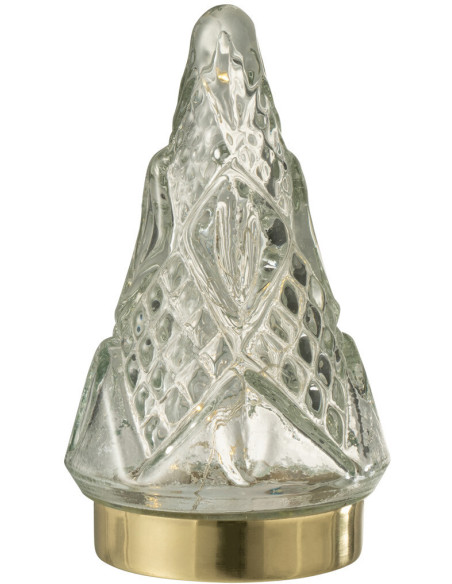Sapin de Noël lumineux Led 15 cm en Verre Transparent - 2