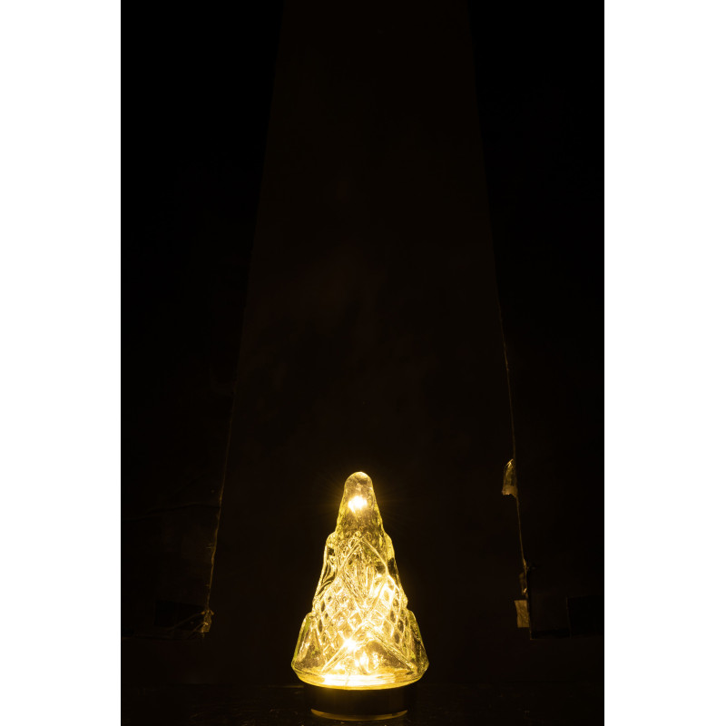 Sapin de Noël lumineux Led 15 cm en Verre Transparent - 3