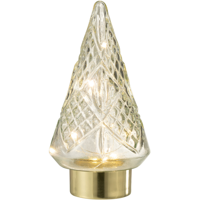 Sapin de Noël lumineux Led 25 cm en Verre Transparent - 1