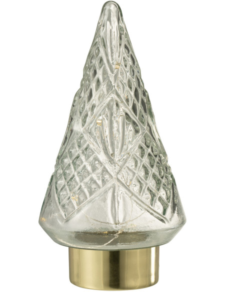Sapin de Noël lumineux Led 25 cm en Verre Transparent - 2