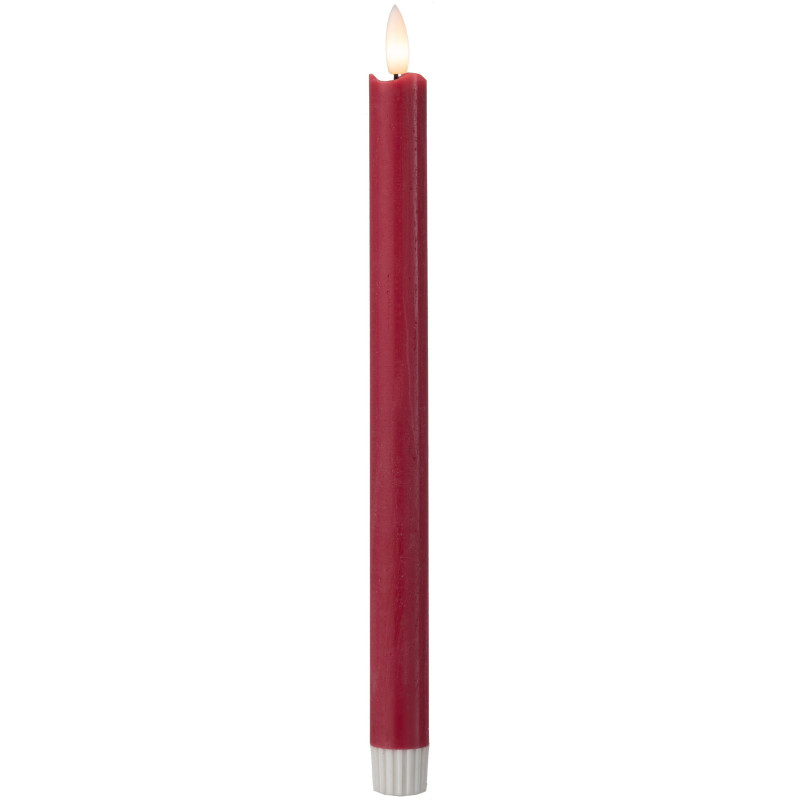 Bougies Led rouge H29 cm Lot de 2 - 2
