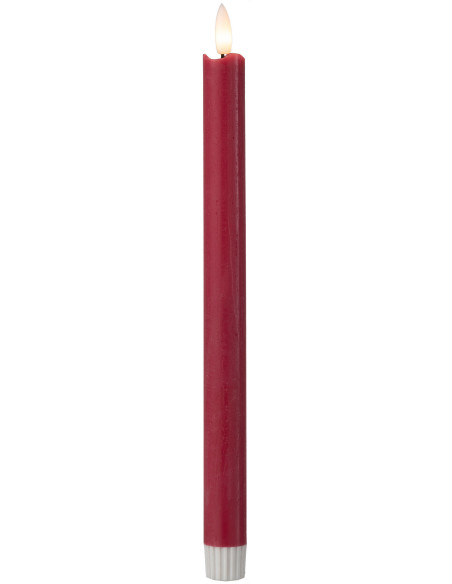 Bougies Led rouge H29 cm Lot de 2 - 2
