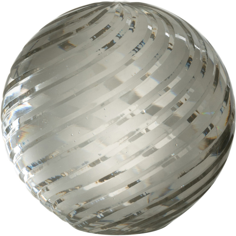 Presse papier boule en verre transparent Ondes 11 cm | Histoires Singulières - 1