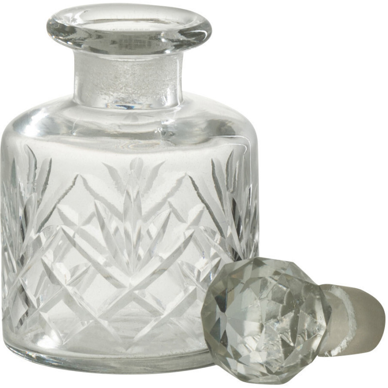 Bouteille déco en verre transparent H18 cm - 2