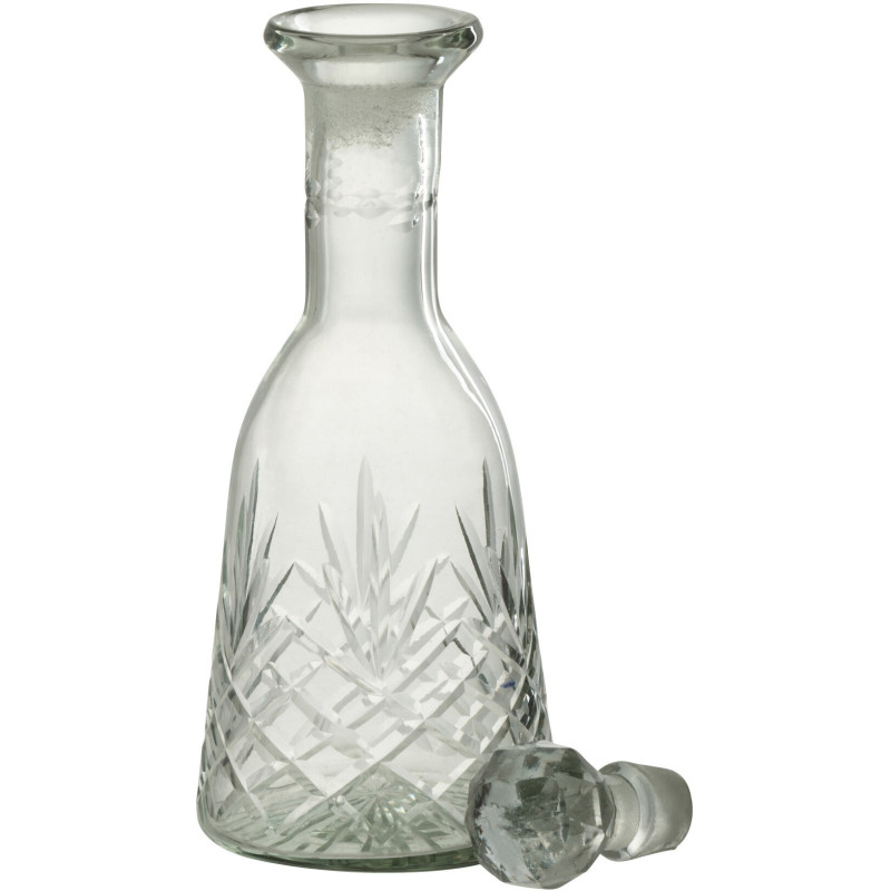 Bouteille déco en verre transparent H22 cm - 2