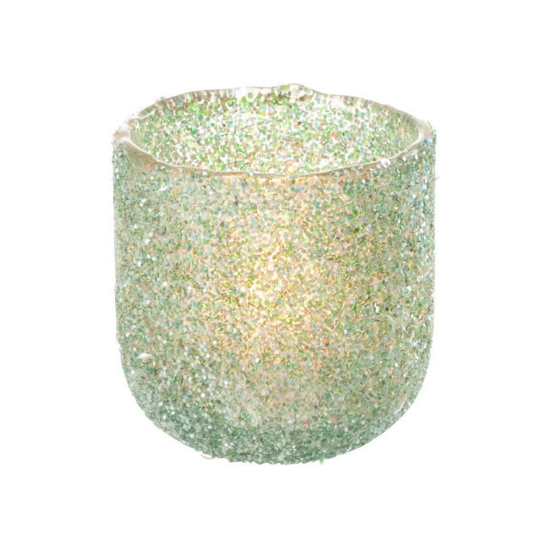 Photophore moderne vert D8 cm en verre - 3