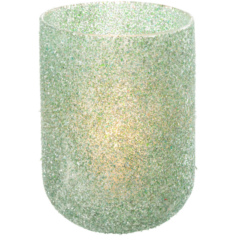 Photophore moderne vert D13 cm en verre - 3