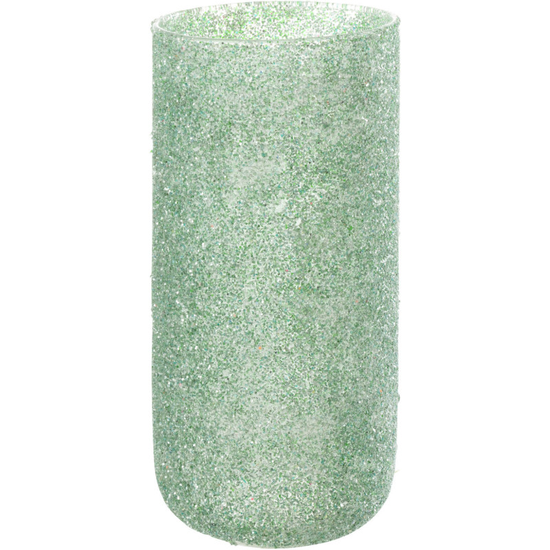 Photophore haut vert H28 cm en verre - 1