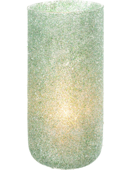 Photophore haut vert H28 cm en verre - 3