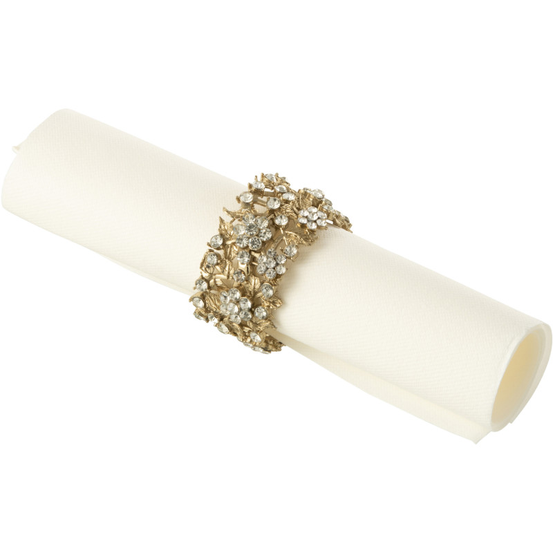 Rond de serviette Viane en Métal Doré (Lot de 6) - 2