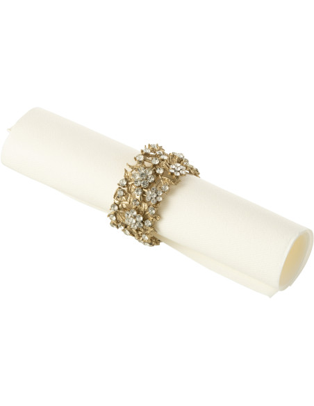 Rond de serviette Viane en Métal Doré (Lot de 6) - 2