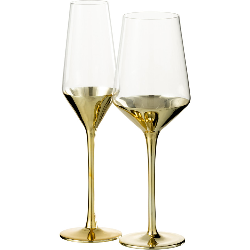 Verre à vin Silao en Verre Doré Transparent - 2