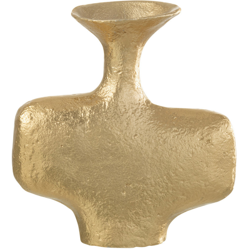 Vase Original Moderna Hauteur 20 cm en Aluminium Doré - 1