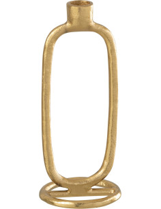 Bougeoir sur pied Milston Hauteur 25 cm en Métal Doré - 1