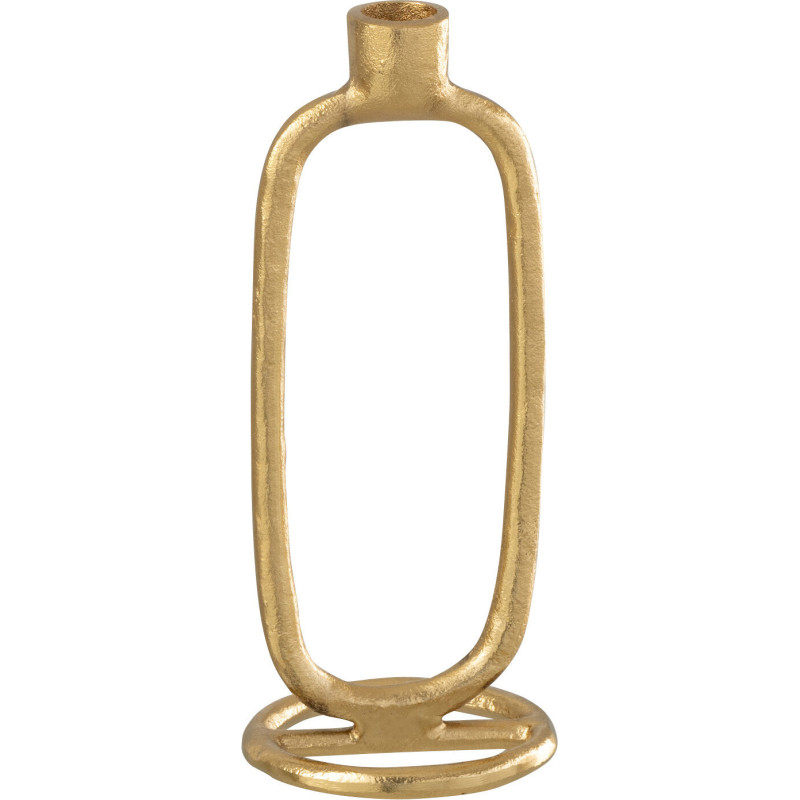 Bougeoir sur pied Milston Hauteur 25 cm en Métal Doré - 1