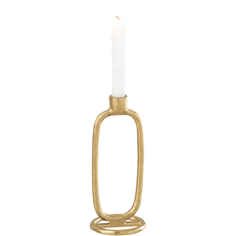 Bougeoir sur pied Milston Hauteur 25 cm en Métal Doré - 2