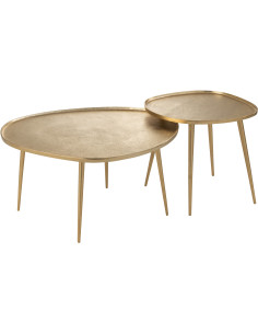 Tables basses modernes dorée en métal - 1