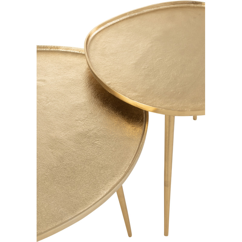 Tables basses modernes dorée en métal - 3