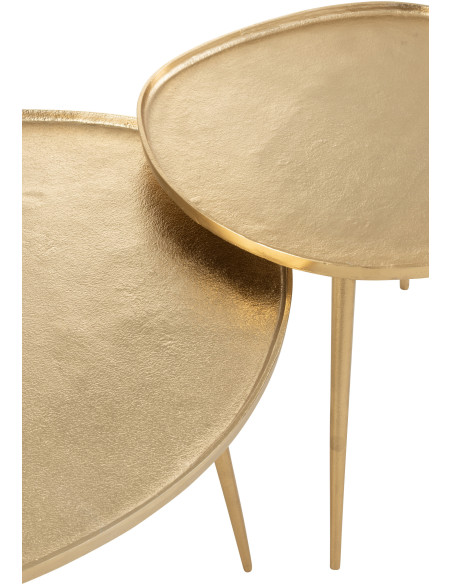 Tables basses modernes dorée en métal - 3