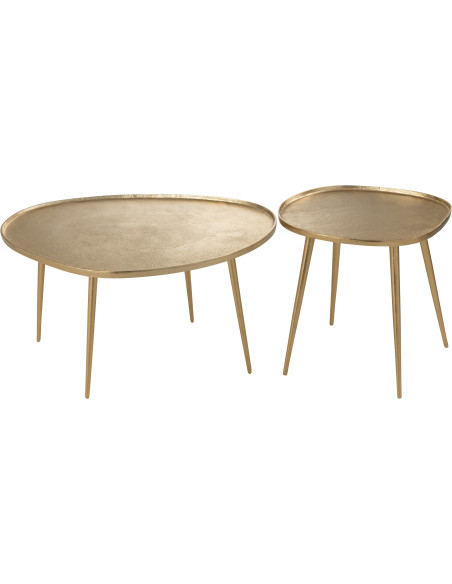 Tables basses modernes dorée en métal - 4