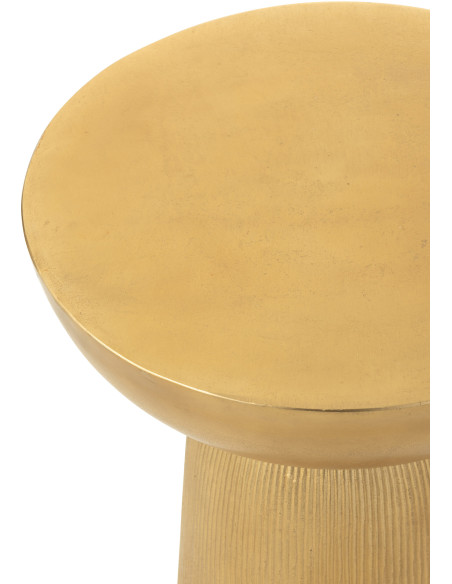 Sellette Haute Ronde Louane en Aluminium Doré - 4