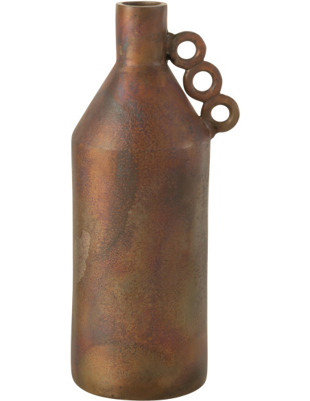 Vase Bouteille Odin Hauteur 45 cm en Aluminium Bronze - 1