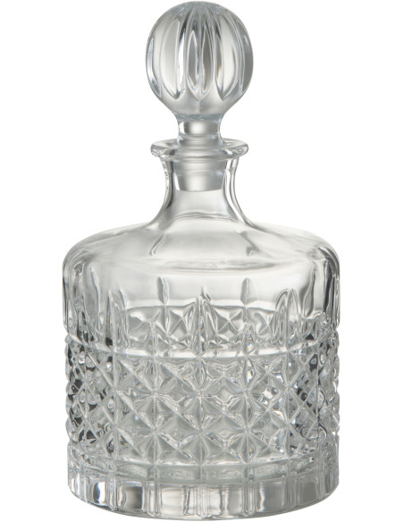 Carafe Ronde avec bouchon 1 L Lone en Verre Transparent - 1