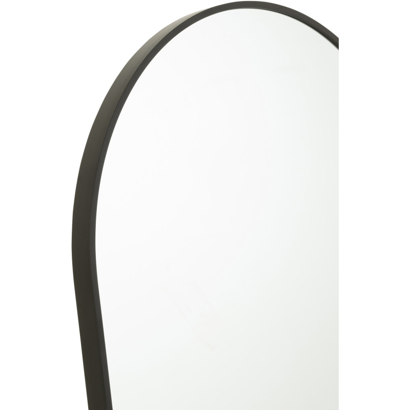 Miroir Sur pied Arrondi Amatera en Aluminium Noir - 4