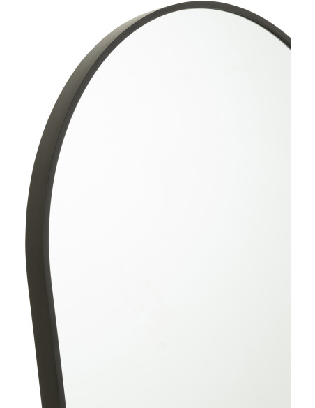 Miroir Sur pied Arrondi Amatera en Aluminium Noir - 4