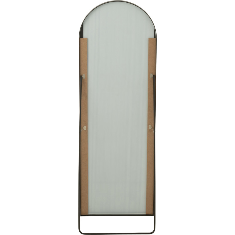 Miroir Sur pied Arrondi Amatera en Aluminium Noir - 5