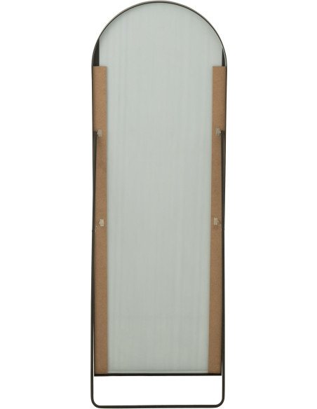 Miroir Sur pied Arrondi Amatera en Aluminium Noir - 5