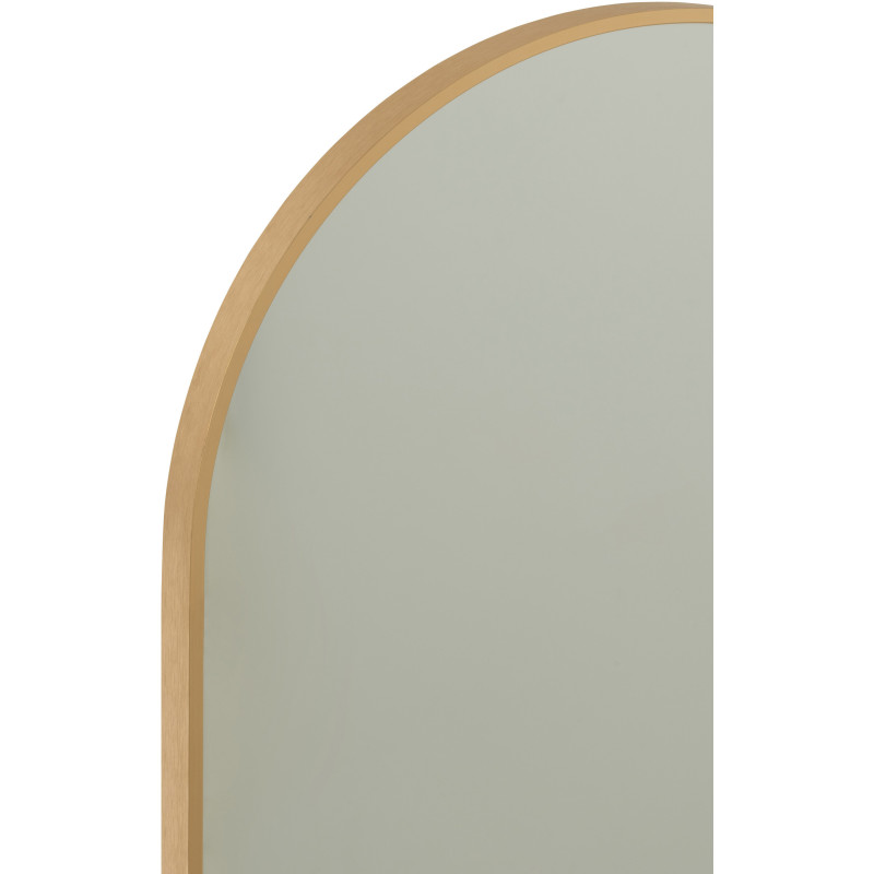 Miroir Mural Ovale Grale en Aluminium Doré - 2