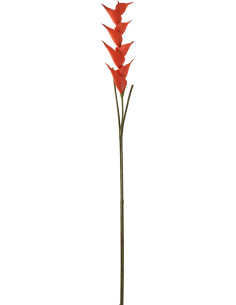 Fleur artificielle XXL réaliste Heliconia Hauteur 141 cm en Plastique Orange Vert - 1