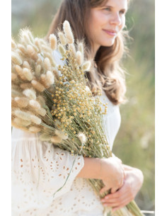 Bouquet Plante artificielle XL Queue de lièvre Hauteur 84 cm en Herbes séchées Naturel - 2