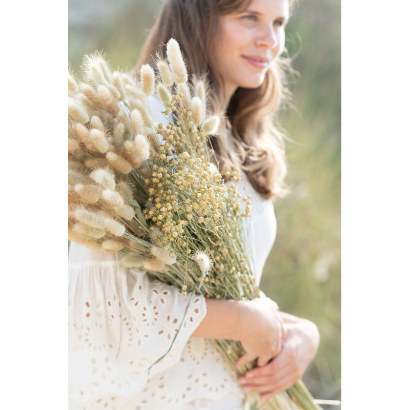 Bouquet Plante artificielle XL Queue de lièvre Hauteur 84 cm en Herbes séchées Naturel - 2