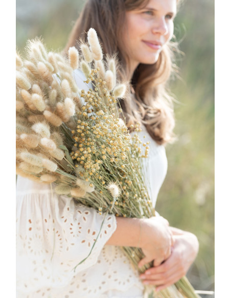 Bouquet Plante artificielle XL Queue de lièvre Hauteur 84 cm en Herbes séchées Naturel - 2