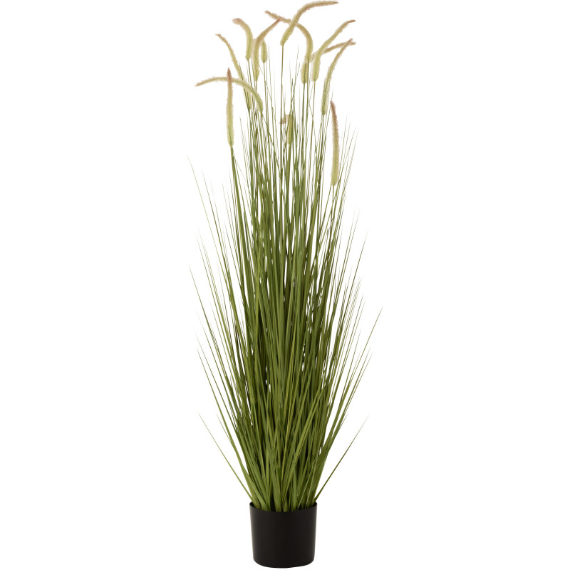 Plante artificielle Herbes et Graminées XXL en pot Hauteur 151 cm en Plastique Vert Noir Valera - 1