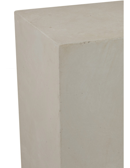 Sellette haute moderne Carrée Hauteur 101 cm en Magnésium Fibre de verre Beige Lara - 2