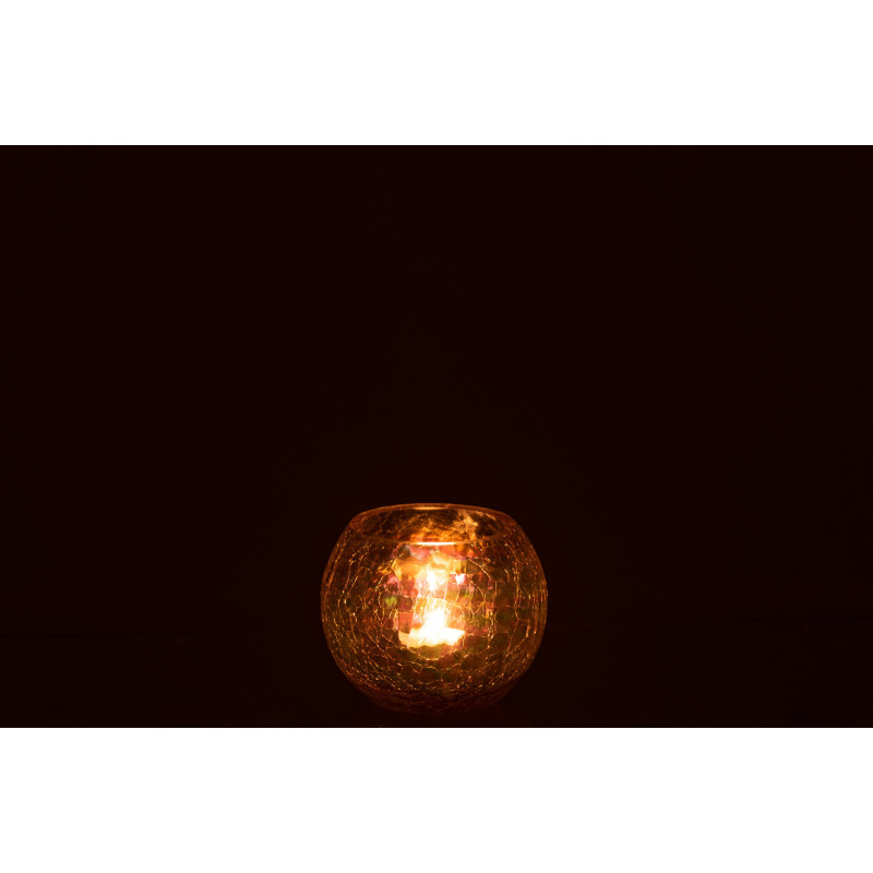 Photophore moderne boule Diamètre 12 cm en Verre Nacre Effet irisé Falira - 3