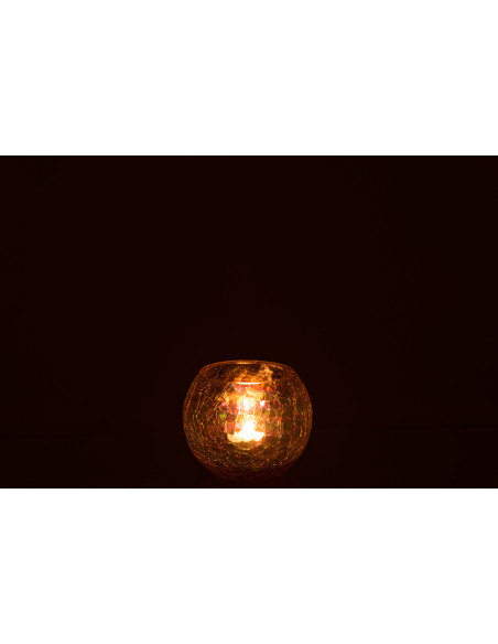 Photophore moderne boule Diamètre 12 cm en Verre Nacre Effet irisé Falira - 3