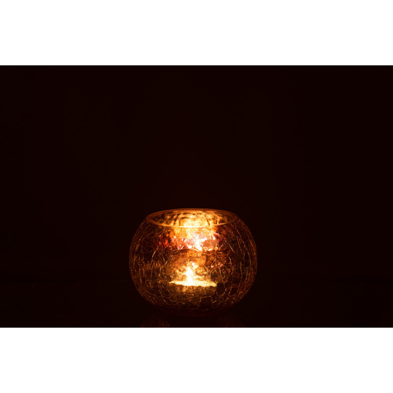 Photophore moderne boule XL Diamètre 15 cm en Verre Nacre Effet irisé Falira - 3