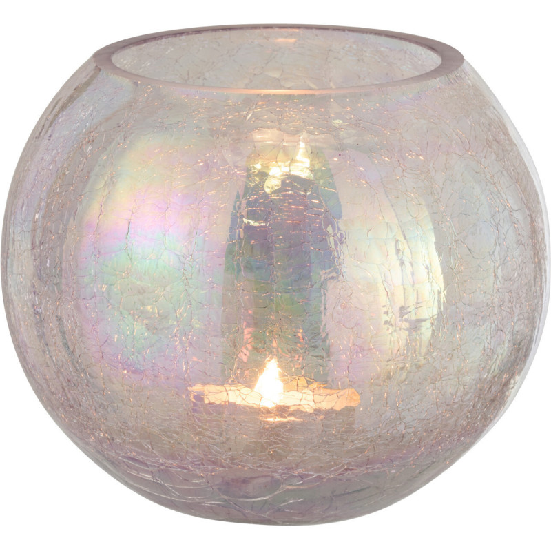 Photophore moderne boule XXL Diamètre 20 cm en Verre Nacre Effet irisé Falira - 2