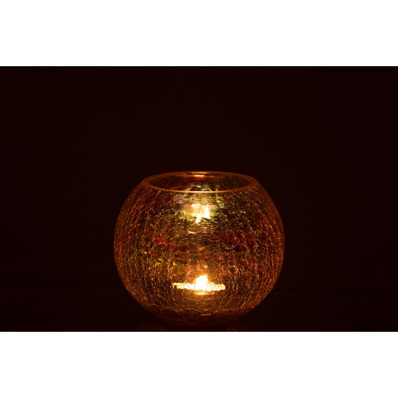 Photophore moderne boule XXL Diamètre 20 cm en Verre Nacre Effet irisé Falira - 3