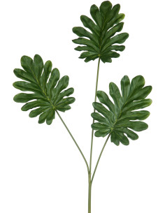 Feuilles artificielles XL réaliste Philodendron Hauteur 67 cm en Plastique Vert - 1