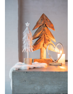 Sapin de Noël 50 cm en Bois de teck Naturel - 2