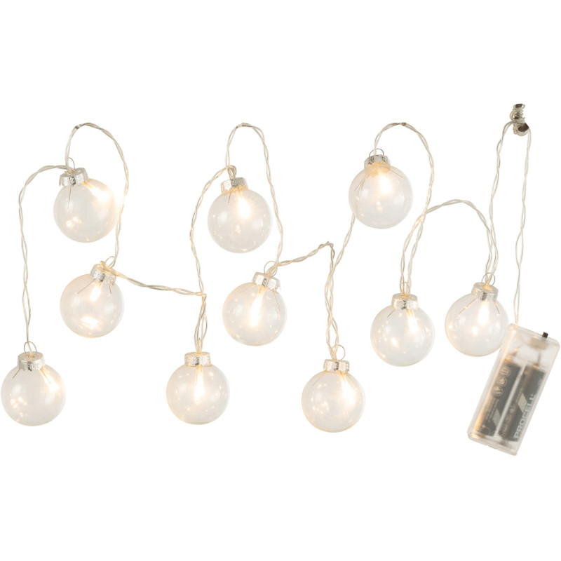 Guirlande lumineuse 10 Boules Joya en Verre Transparent - 2