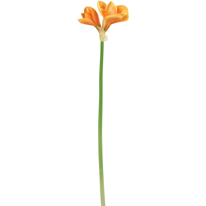 Fleur artificielle XL réaliste Amaryllis Hauteur 71 cm en Plastique Orange clair - 1