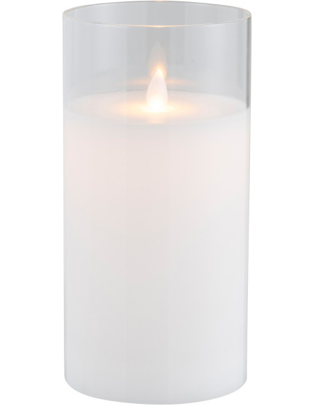 Bougie Led XL moderne Hauteur 20 cm en Verre Transparent Agma - 2