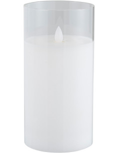 Bougie Led XL moderne Hauteur 20 cm en Verre Transparent Agma - 1